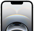 iPhone 16e, all-screen design, Dynamic Island centered near top, thin black display border